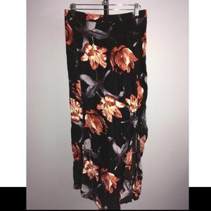 Forever 21 Contemporary Floral Long Skirt w/ Slit
